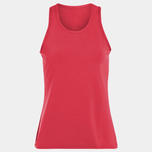 Ladies Poly/Spandex Solid Racerback Tank Thumbnail