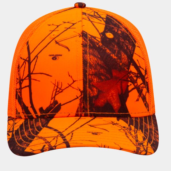OTTO CAP Mossy Oak Camouflage 6 Panel Low Profile Mesh Back Trucker Hat Thumbnail