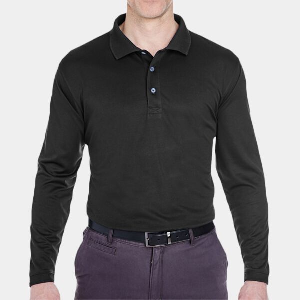 Men's Cool & Dry Sport Long Sleeve Polo Thumbnail