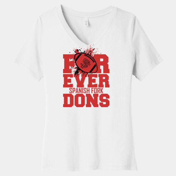 SF Football - Women's Relaxed Jersey Short Sleeve V Neck Tee Thumbnail